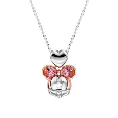 Silver pendant with rose stone